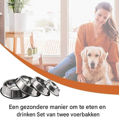 Roestvrijstalen voederbak